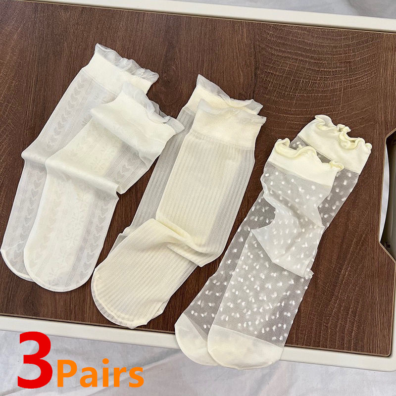 Baby Sock Oximeter - 3 짝/몫 아기 소녀 무릎 높은
