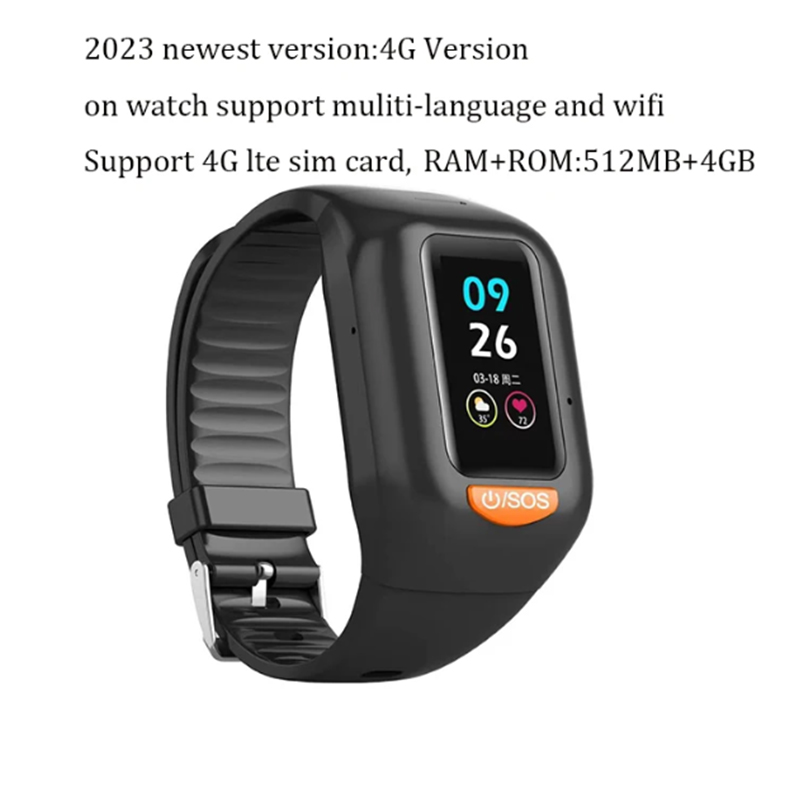 Fall Detection Watch - 최신 노인 4G 스마트 시계 남자