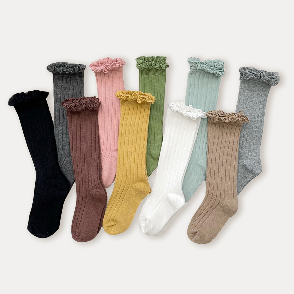 Baby Sock Oximeter - 어린이 무릎 높이 양말, 여아 유아,