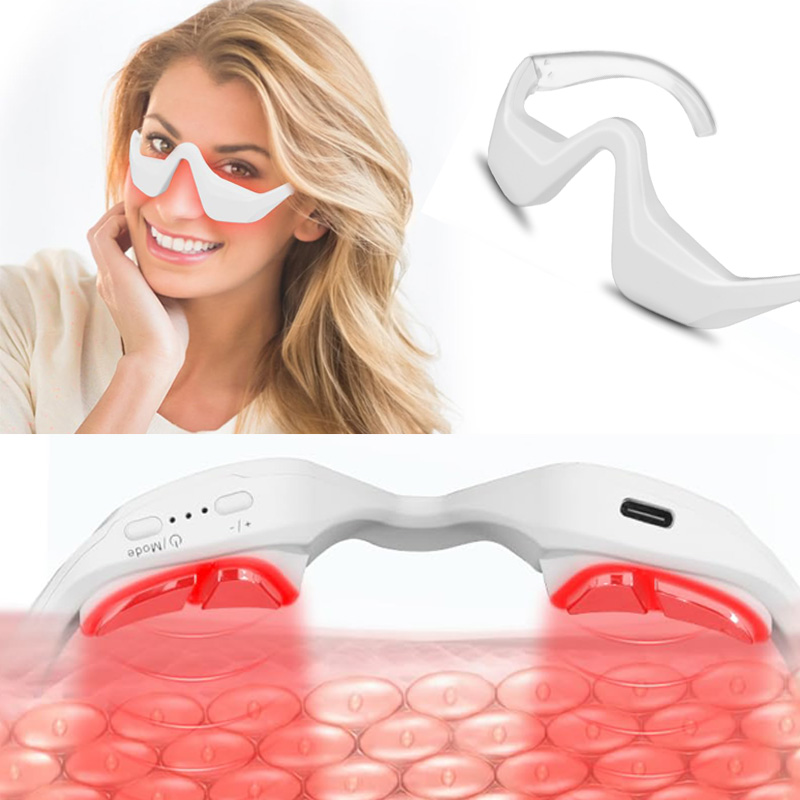 Light Therapy Glasses - 눈밑 적색광 치료기, 4가지 모드 적색광