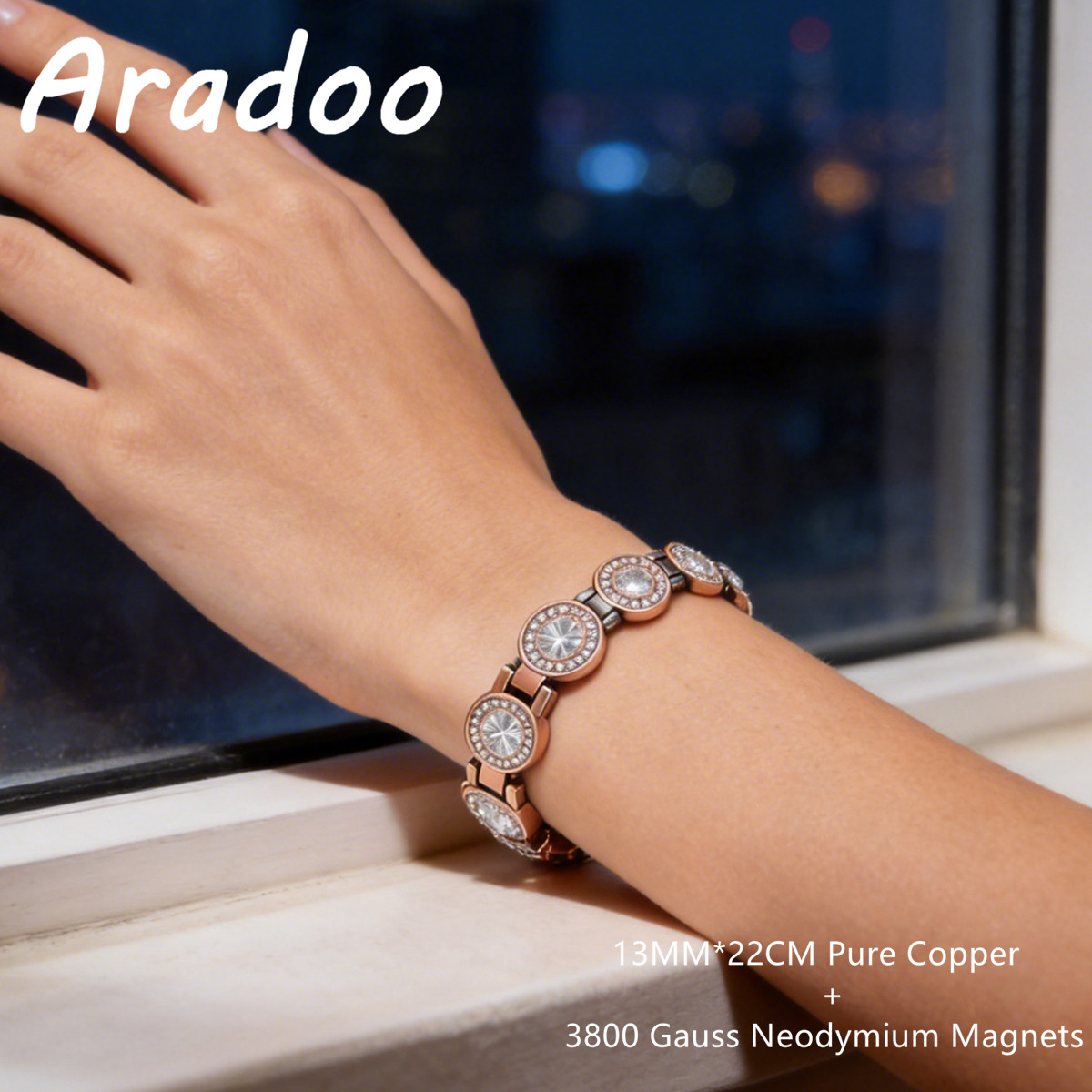 Meditation Headband Eeg - ARADOO 3800 가우스 자기 크리스탈 팔찌