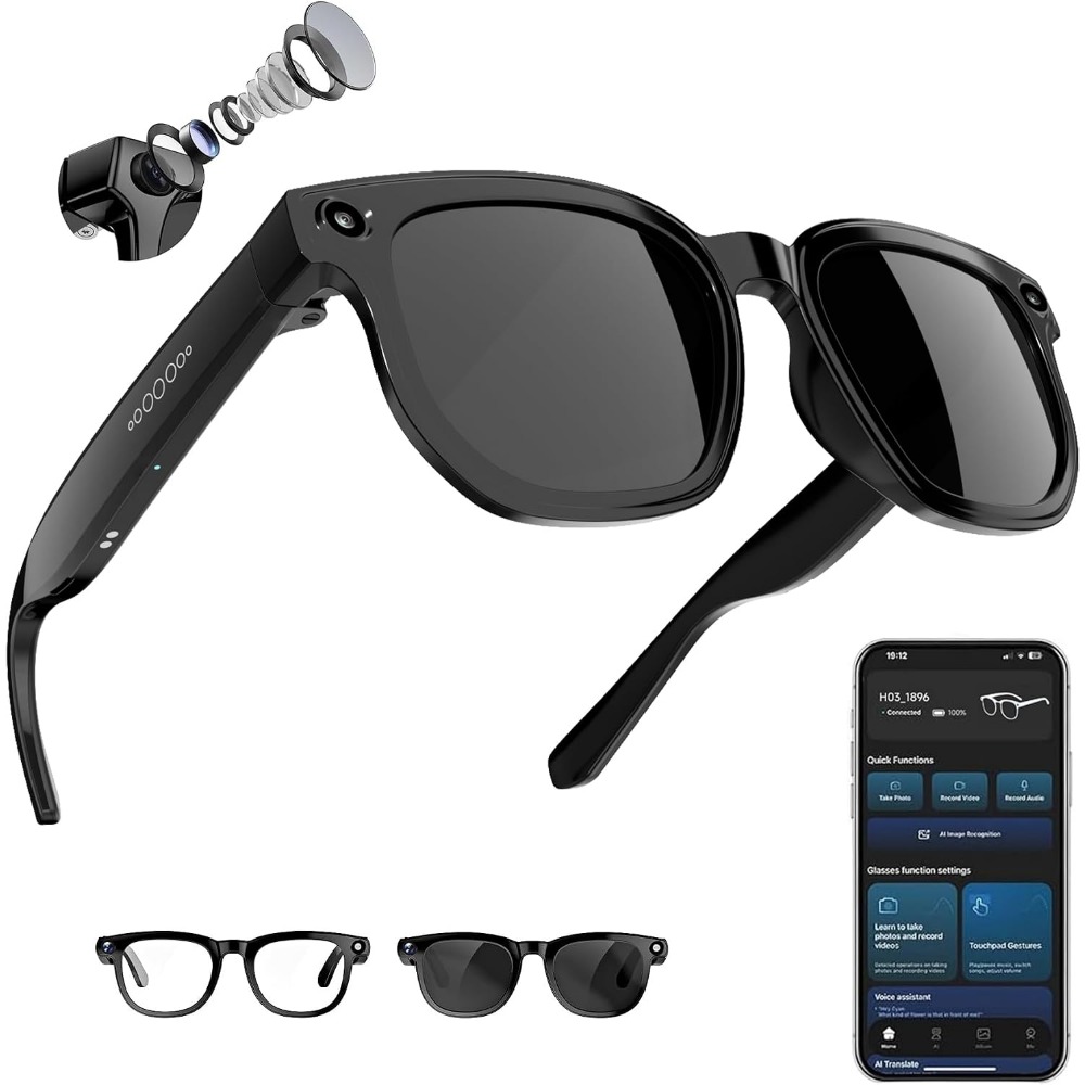 8MP 카메라, 140개 이상의 언어 번역 기능, 오픈 - Smart Glasses Lens 리뷰 및 가격