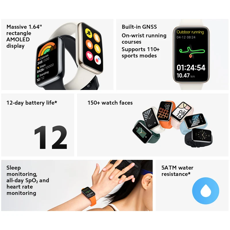 글로벌 버전 미밴드 7 프로 AMOLED 스크린 혈액  - Breath Rate Monitor 리뷰 및 가격