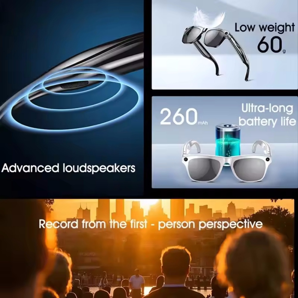 스마트 안경 AI 카메라 HD 웨어러블 미니 카메라 블 - Smart Glasses Lens 리뷰 및 가격
