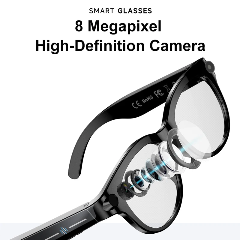 샤오미 AI 스마트 안경 8K 원격 제어 터치 사진 카 - Smart Glasses Lens 리뷰 및 가격