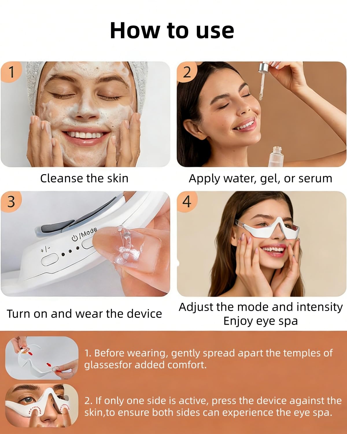 눈밑 적색광 치료기, 4가지 모드 적색광 치료 안경,  - Light Therapy Glasses 리뷰 및 가격