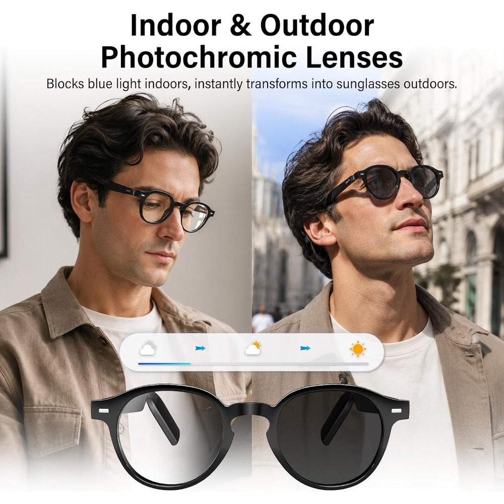 145개 언어 번역 기능, 변색 렌즈, 음악 및 통화용 - Smart Glasses Lens 리뷰 및 가격