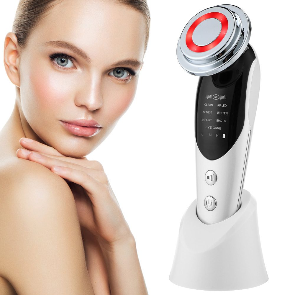 얼굴 메조테라피 전기 천공 RF 무선 주파수 LED 광 - Galvanic Skin Sensor 리뷰 및 가격