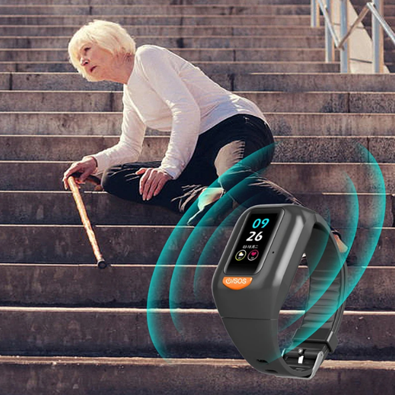 최신 노인 4G 스마트 시계 남자 컬러 스크린 GPS  - Fall Detection Watch 리뷰 및 가격