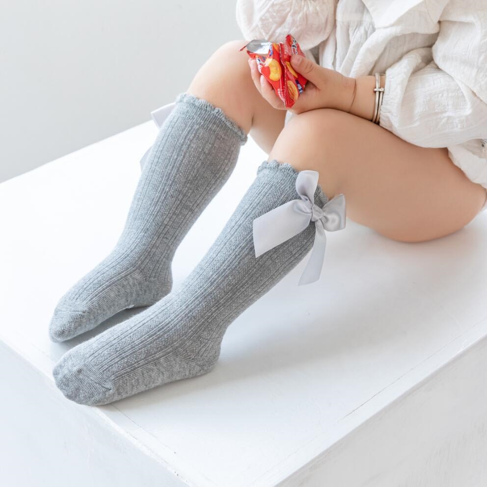 3 짝/대/세트 아기 소녀 양말 큰 활 무릎 높은 어린 - Baby Sock Oximeter 리뷰 및 가격