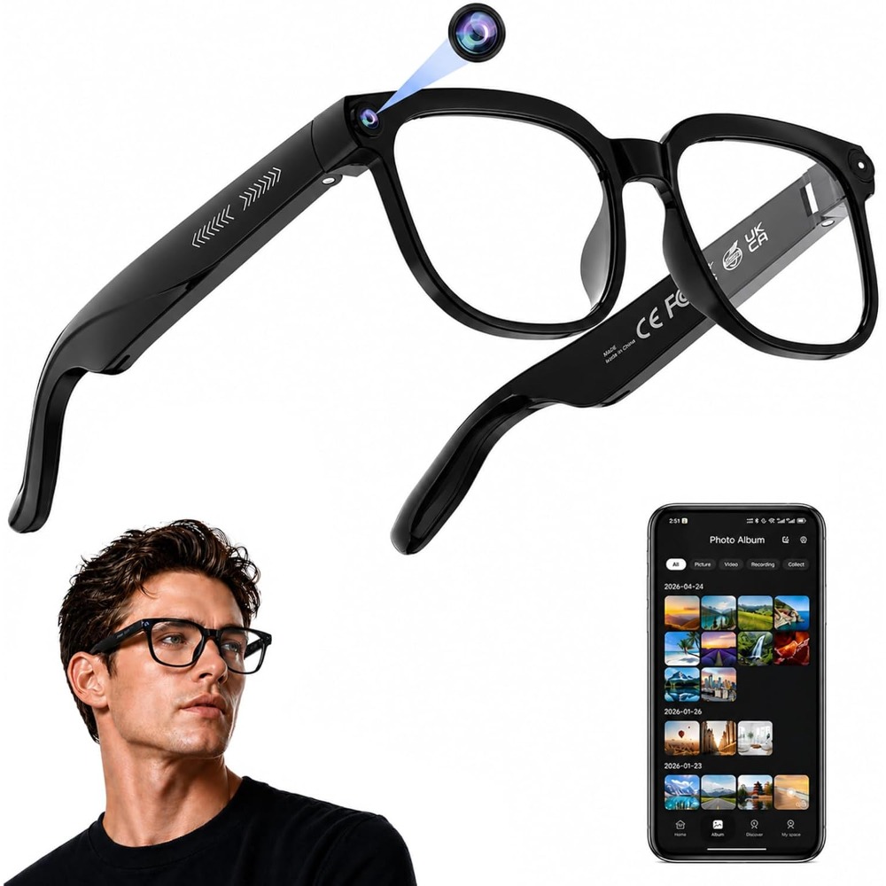 여행용 스마트 안경: 4K 비디오, 사진 촬영, 번역, - Smart Glasses Lens 리뷰 및 가격