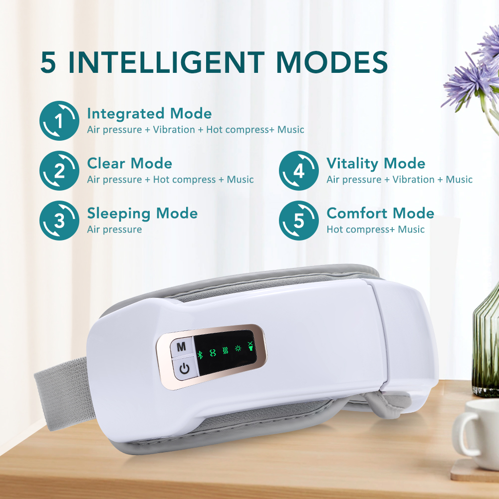 접이식 눈 공기압 마사지기 에어백 진동 마사지 온열 압 - Light Therapy Glasses 리뷰 및 가격