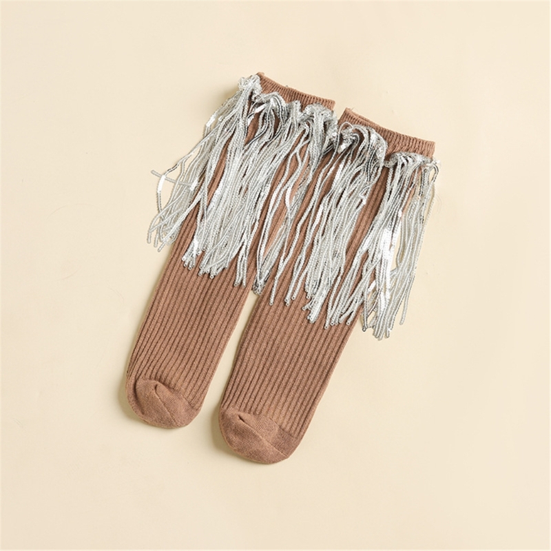 여아용 스팽글 프린지 술 스타킹, 부드러운 코튼, 춤추 - Baby Sock Oximeter 리뷰 및 가격