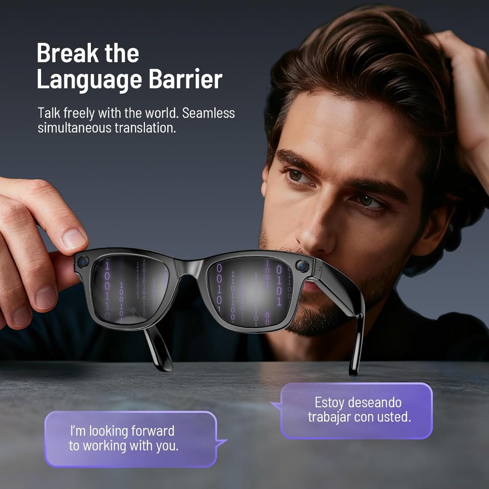 800만 화소 카메라, 실시간 번역, AI 인식, 음성 - Smart Glasses Lens 리뷰 및 가격