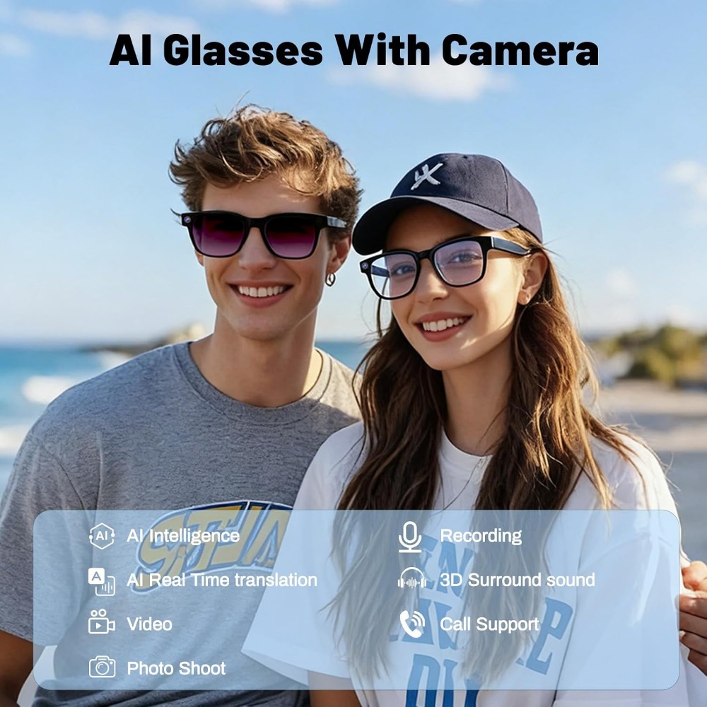 AI 번역, 블루투스 통화, 8시간 음악 재생 스마트  - Smart Glasses Lens 리뷰 및 가격