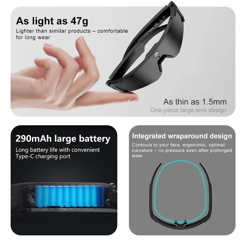 미지아 알 스마트 안경 사이클링 비디오&사진 스포츠 선 - Smart Glasses Lens 리뷰 및 가격