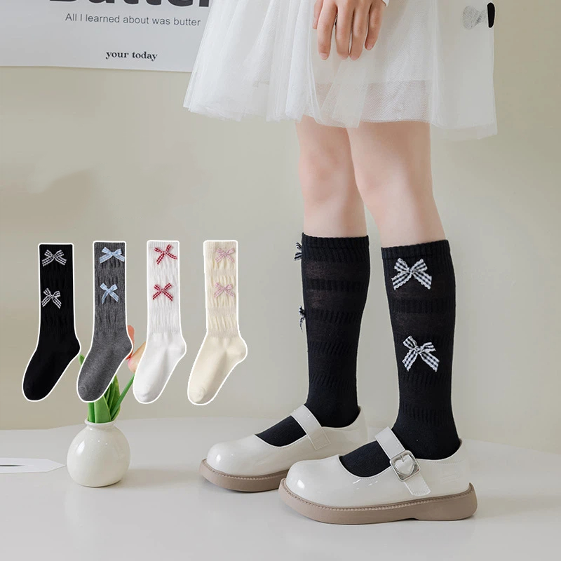 여아용 봄 가을 면 리본 아동용 종아리 양말 레트로 솔 - Baby Sock Oximeter 리뷰 및 가격