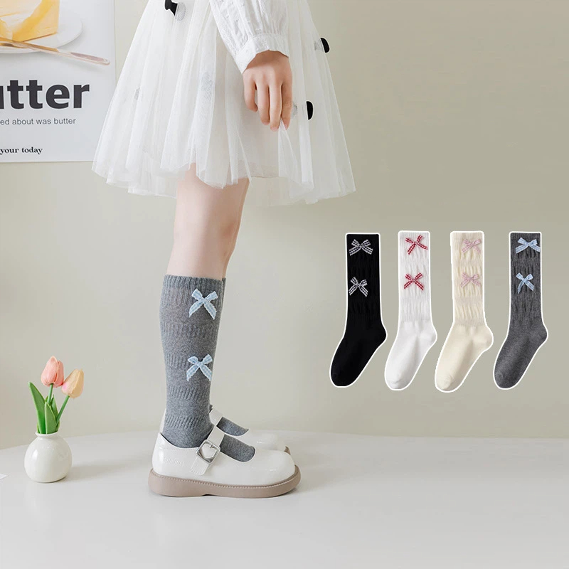 여아용 봄 가을 면 리본 아동용 종아리 양말 레트로 솔 - Baby Sock Oximeter 리뷰 및 가격